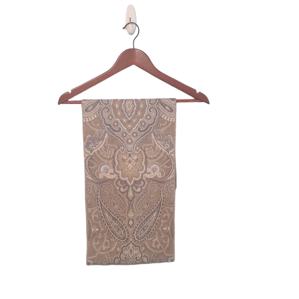 Cashmink By V.Fraas Womens‎ Geometric Infinity Beige Scarf 11x32